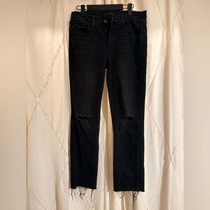 Joe's Jeans Black Distressed Skinny Jeans